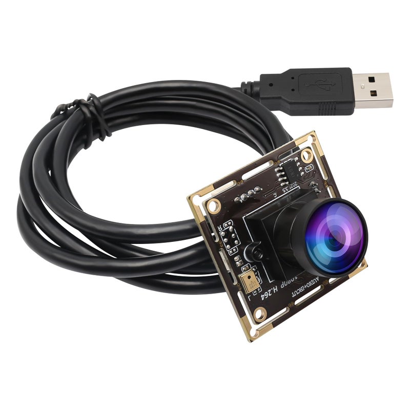ELP 170degree Fisheye Raspberry Pi 1080P H.264 Microphone PC Web USB Security Camera for Laptop Wide Angle Mini UVC USB2.0 Video Audio Webcam Board 2MP CMOS AR0330 Lightburn Laser Camera for Computer - Image 1